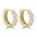 1.20 ct ttw Ladies Round Cut Diamond Hoop Huggie Earrings In 14 Kt Yellow Gold 1.20 ct ttw Ladies Round Cut Diamond Hoop Huggie Earrings In 14 Kt Yellow Gold
